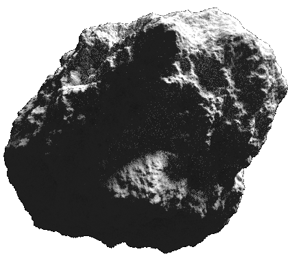 Vue d'artiste d'un asteroide
